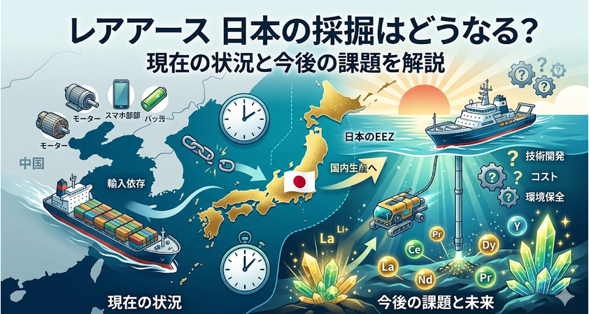 レアアース 日本の採掘はどうなる？現在の状況と今後の課題